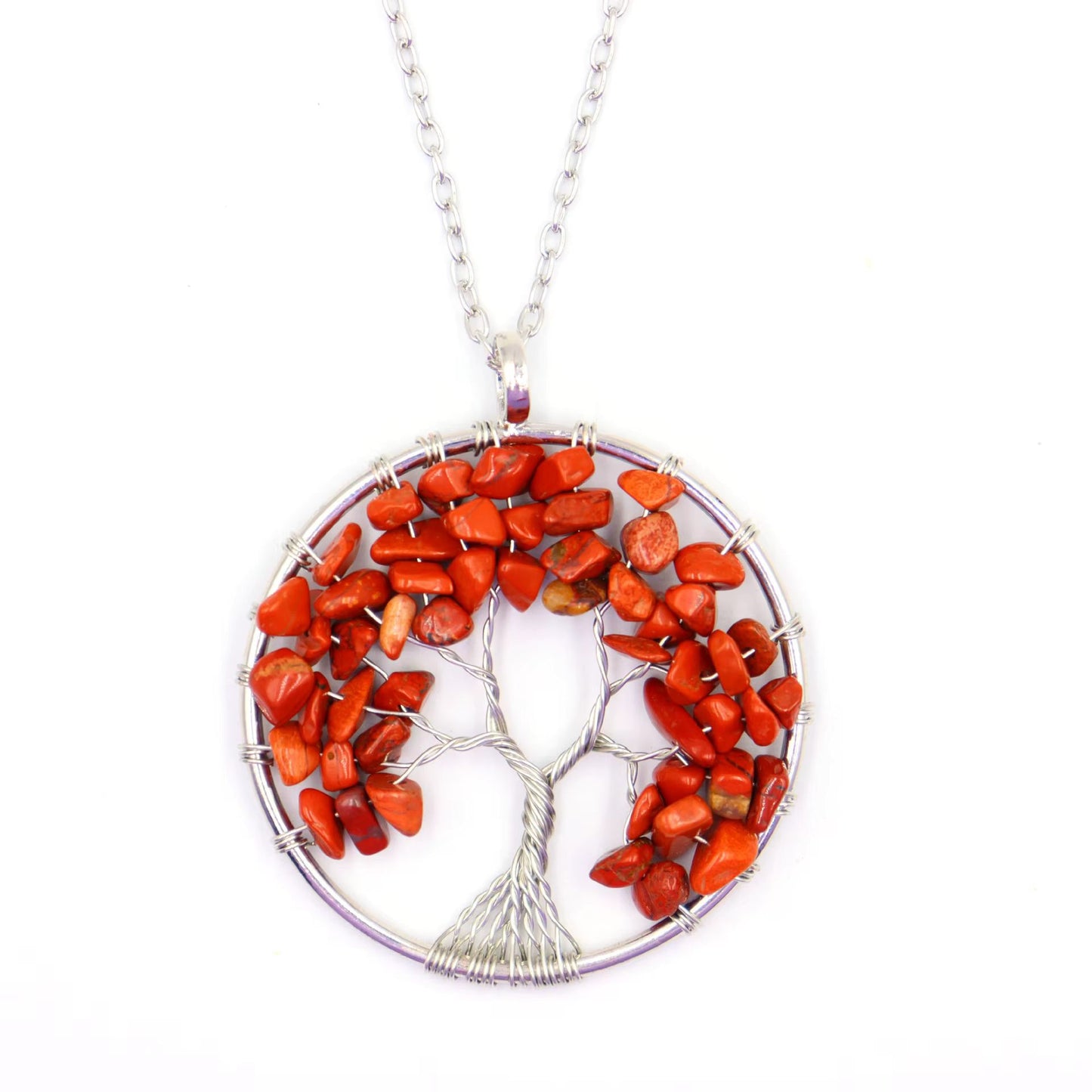Collier Arbre de vie en pierre (CL-052)