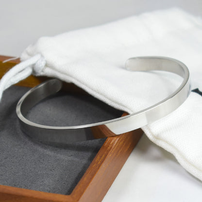 Jonc Argenté 160mm x 6mm - BR-035