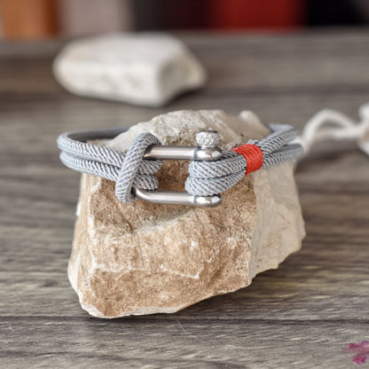 Bracelets Mousqueton Gris - BR-006