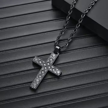 Collier Croix Noire CLH-456