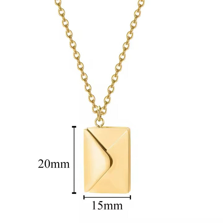 Collier Enveloppe Argenté CL-065A
