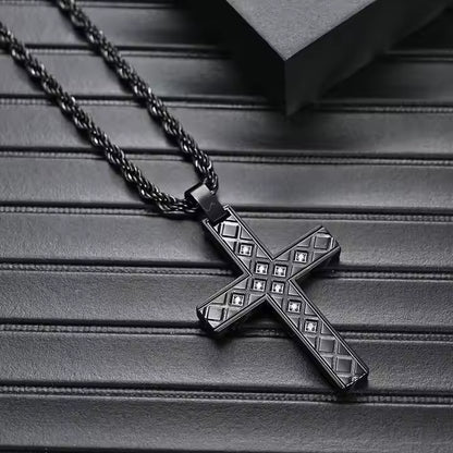 Collier Croix Noire CLH-456