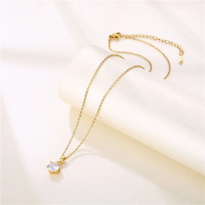 Collier Solitaire Doré (CL-007)