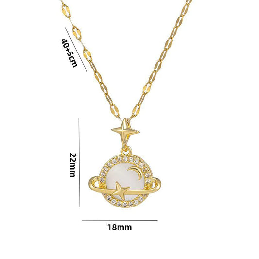 Collier Constellation blanc CL-017