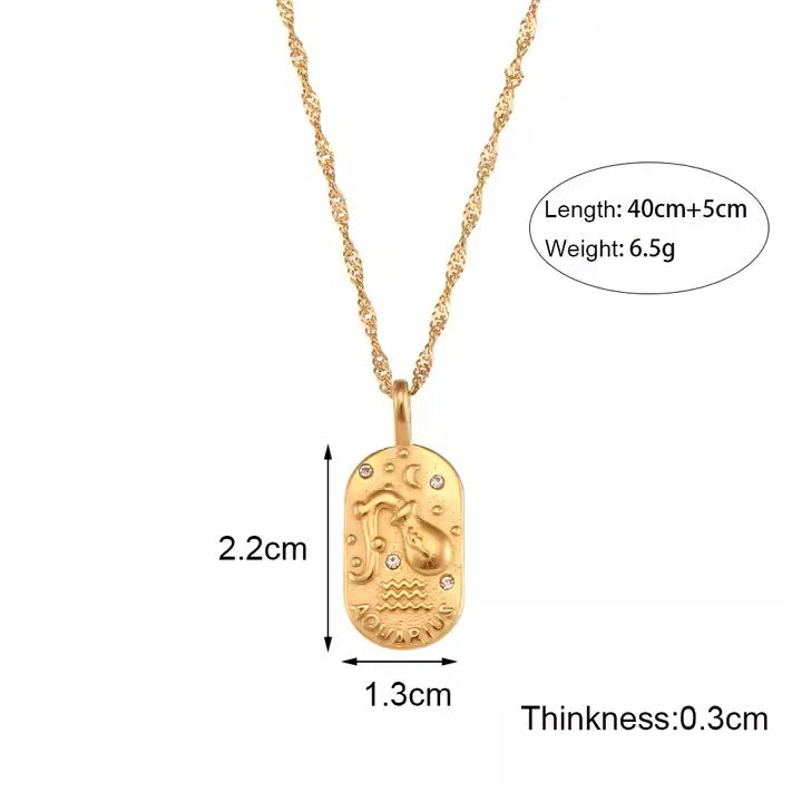 Collier Femme zodiaque doré CL-067