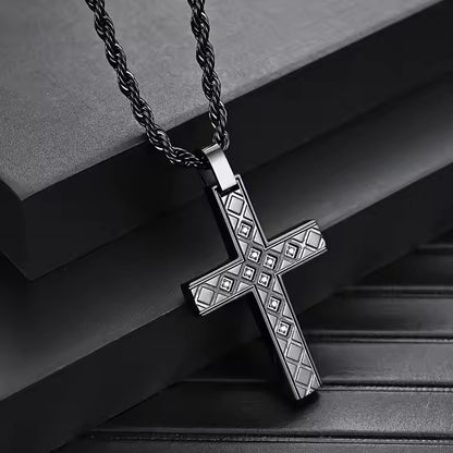 Collier Croix Noire CLH-456