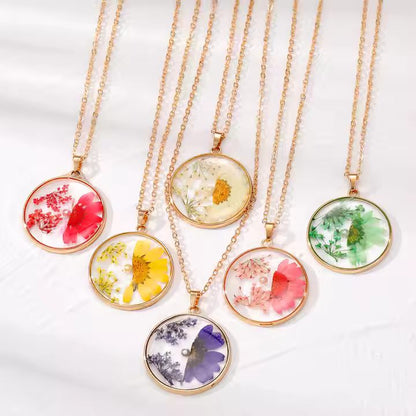 Collier Floral Vert CL-034A