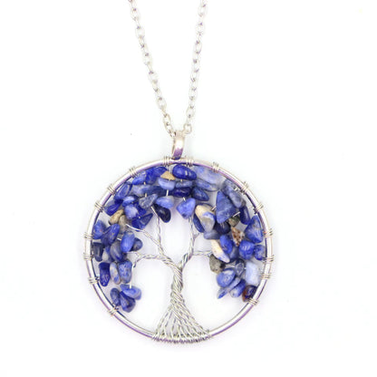 Collier Arbre de Vie - Bleu - CL-216