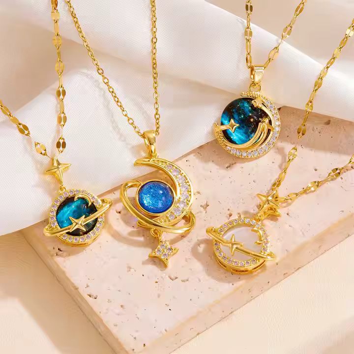 Collier Céleste bleu CL-018A