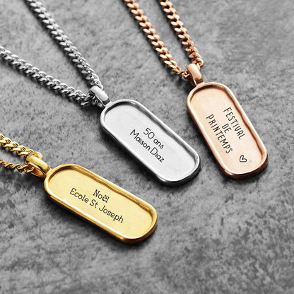 Collier Liberté - Collier Personnalisable Homme | 30 pcs min