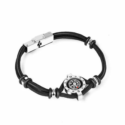 Bracelet Boussole noir - BR-009