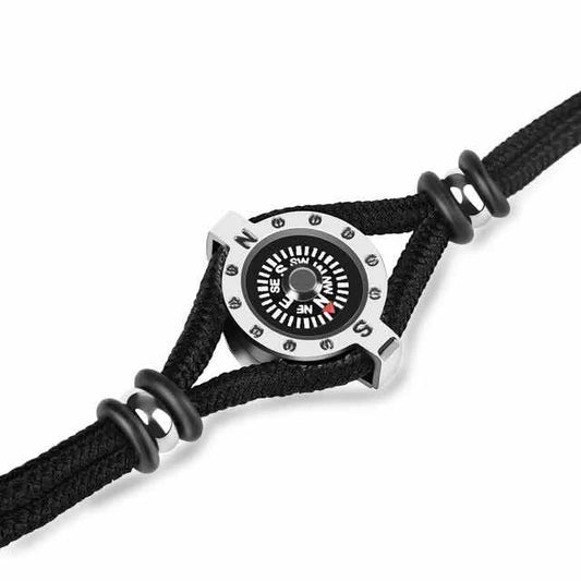 Bracelet Boussole noir - BR-009