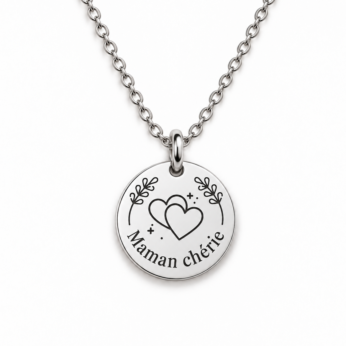 Collier Maman Chérie - Argenté - CL-234