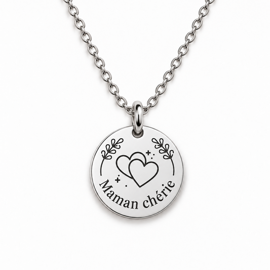 Collier Maman Chérie - Argenté - CL-234