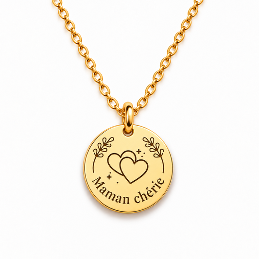 Collier Maman Chérie - Doré - CL-233