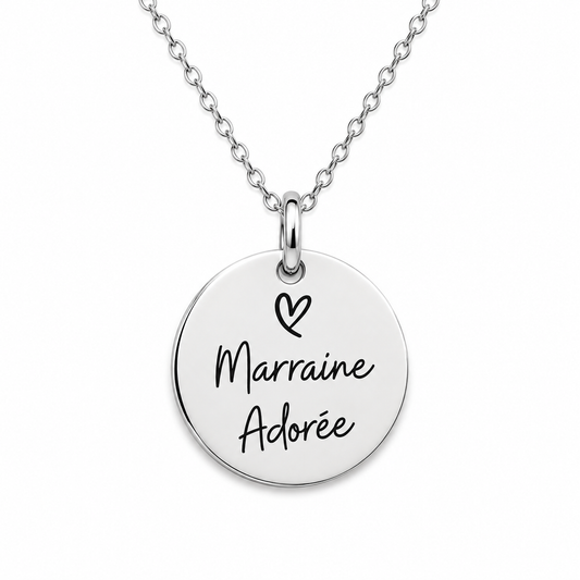 Collier Marraine Adorée - Argenté - CL-222