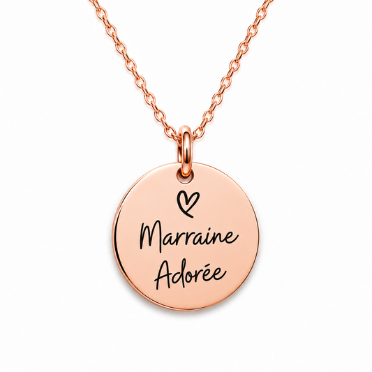 Collier Marraine Adorée - Rose Doré - CL-223