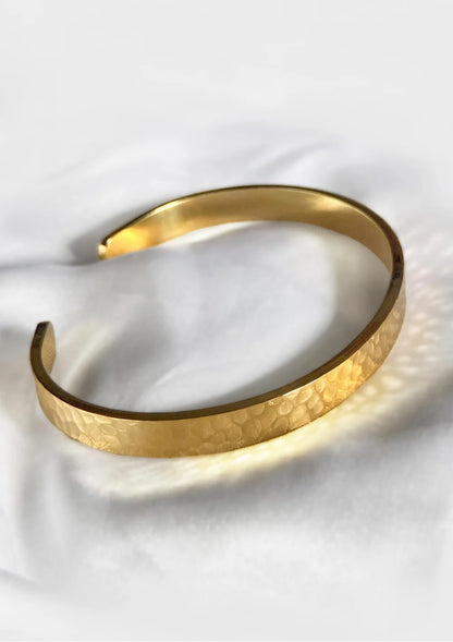 Jonc Martelé Doré 6mm x 160mm - BR-031