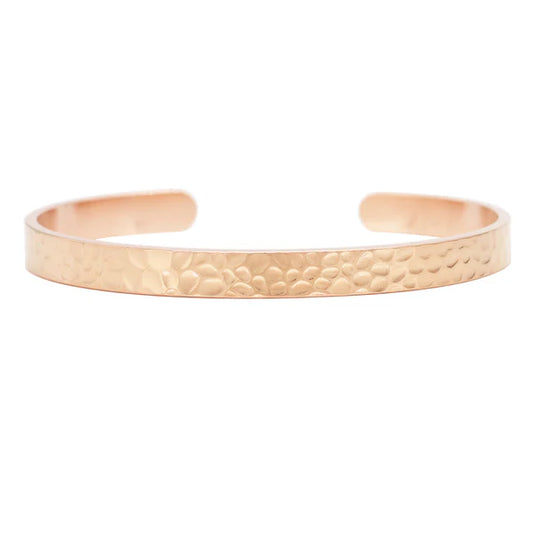 Jonc Martelé Rose Doré 6mm x 160mm - BR-033