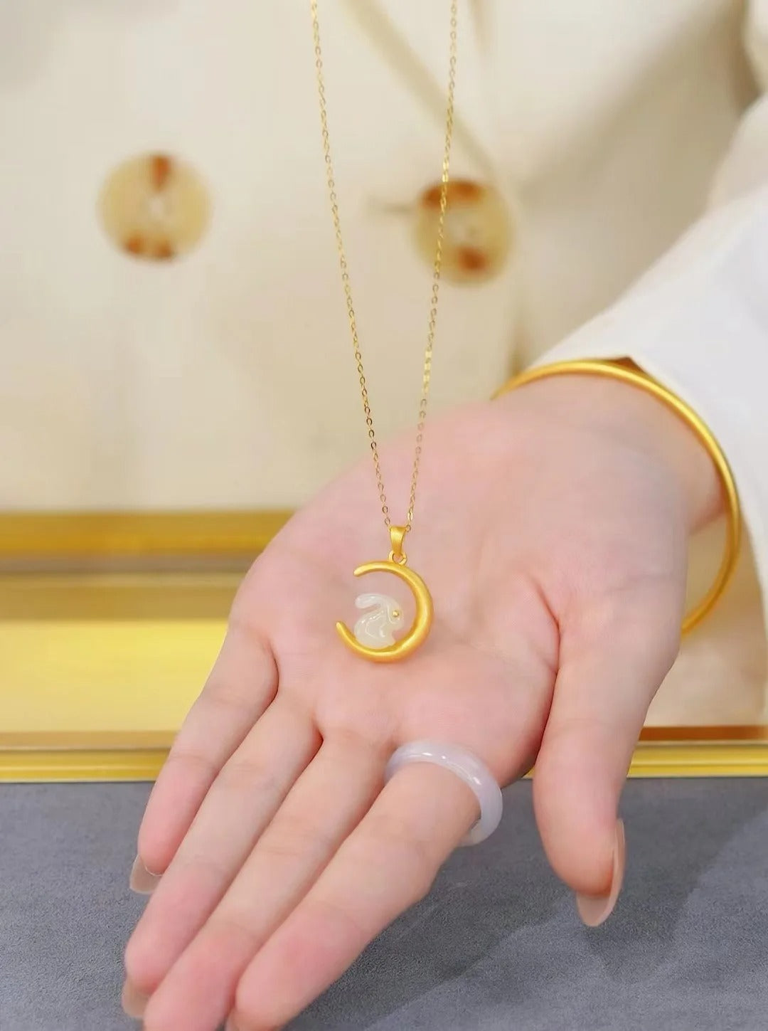Collier Clair de Lune Doré (CL-075D)