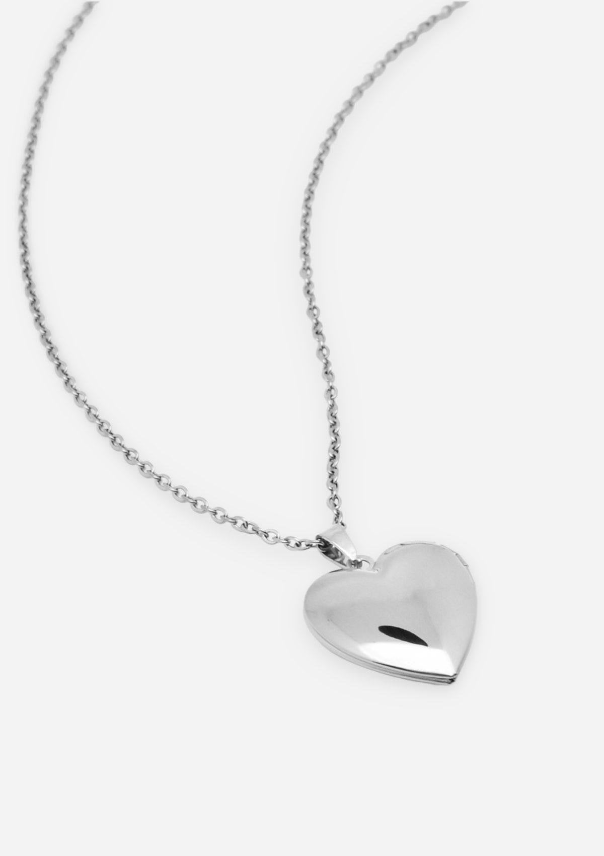 Collier Porte-photo cœur Argenté - CL-025