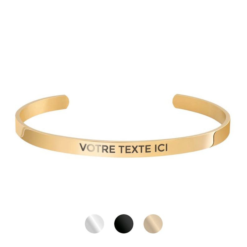 Bracelet Eliséo - Jonc Personnalisable Femme | 30 pcs minimum
